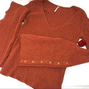 Free People Viola Bell Sleeve Sweater Top